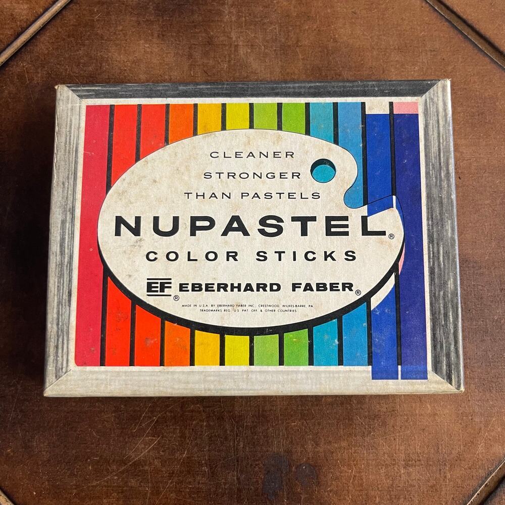 NEW Vintage NUPASTEL Color Sticks EF Eberhard Faber Inc Chalk Pastel 12 PCS